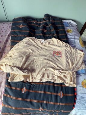 Billabong Cropped Long Sleeve Tee with Small Graphic